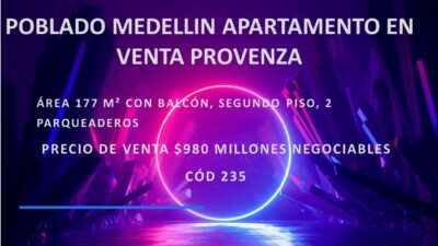POBLADO MEDELLIN APARTAMENTO EN VENTA EN PROVENZA