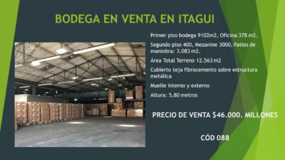 BODEGA EN VENTA EN ITAGUI