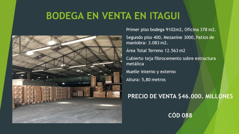 BODEGA EN VENTA EN ITAGUI