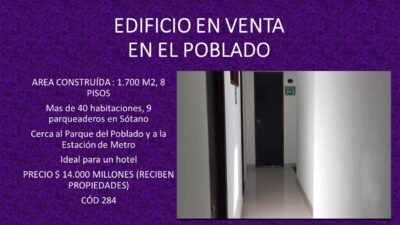 POBLADO MEDELLIN, EDIFICIO EN VENTA