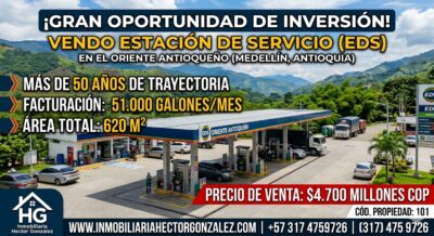 ORIENTE ANTIOQUEÑO VENDO ESTACIÓN DE SERVICIO EDS