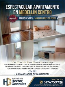 APARTAMENTO EN VENTA EN EL CENTRO DE MEDELLIN