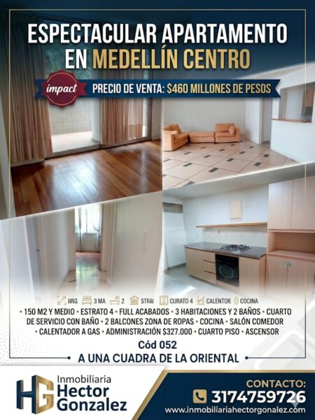 APARTAMENTO EN VENTA EN EL CENTRO DE MEDELLIN