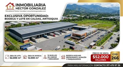 BODEGA Y LOTE EN CALDAS ANTIOQUÍA EN VENTA