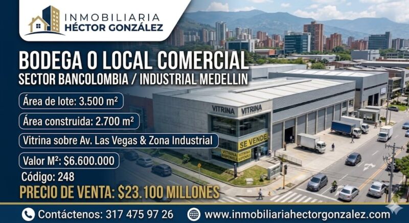 BODEGA O LOCAL COMERCIAL SECTOR BANCOLOMBIA MEDELLIN