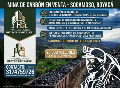MINA DE CARBON EN EN VENTA EN SOGAMOSO BOYACA
