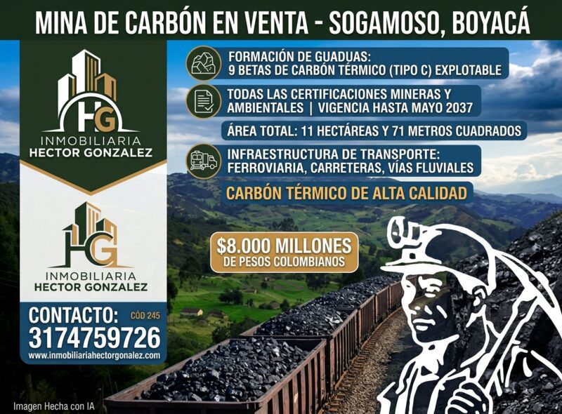 MINA DE CARBON EN EN VENTA EN SOGAMOSO BOYACA