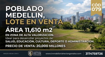 POBLADO MEDELLIN, LOTE EN VENTA